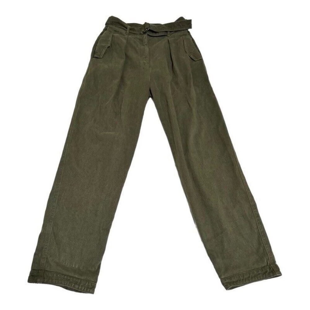 Aritzia The Group Babaton Walsh Wide Leg Pants in Army Green Sz 2